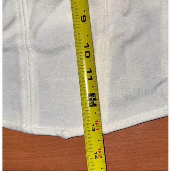 Women's XL Cropped chic White Long Sleeve Square Neck Corset Top Blouse H&M NWT - Picture 9 of 12
